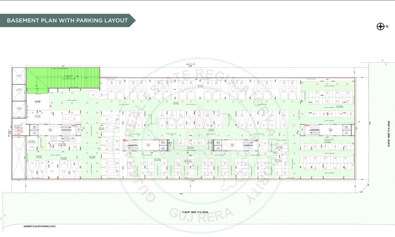  radhe krishna sparsh Block A Cluster Plan for Basement Floor