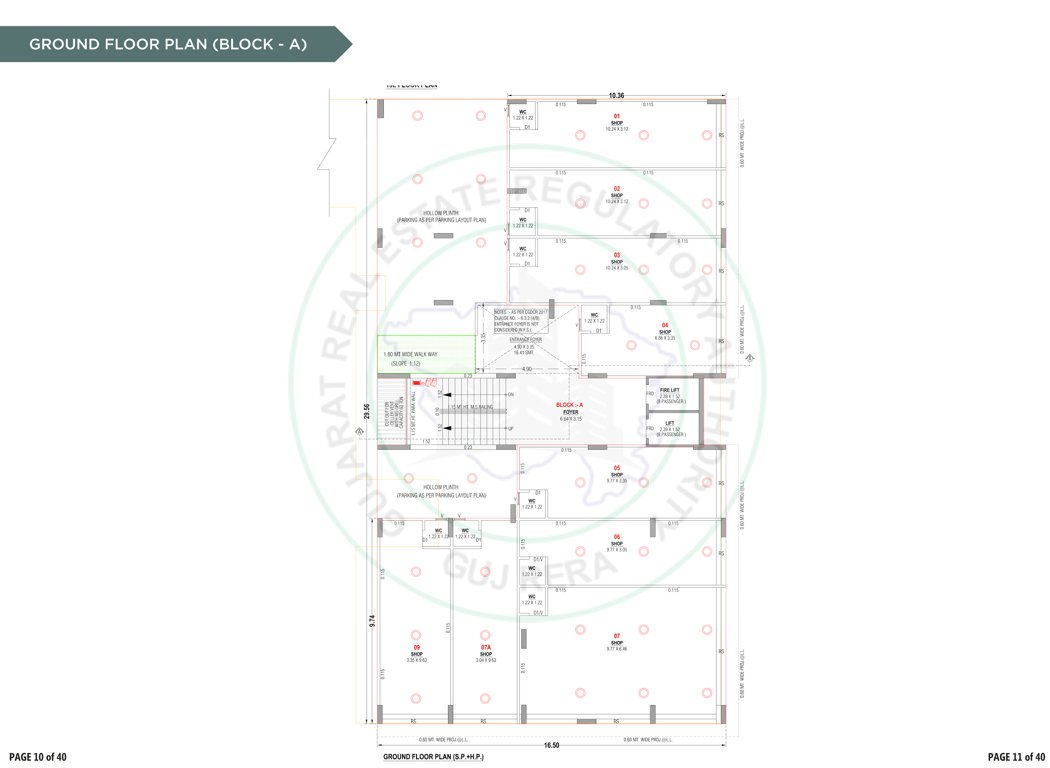  radhe krishna sparsh Block A Cluster Plan for ground Floor