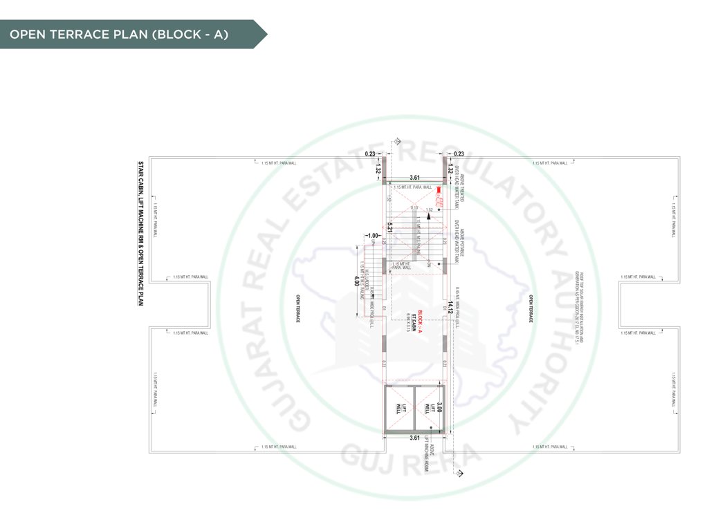  radhe krishna sparsh Block A Cluster Plan for Terrace Floor