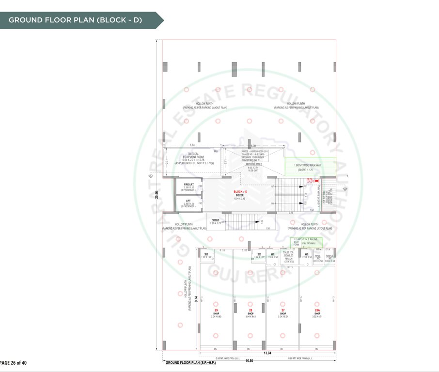 radhe krishna sparsh Block D Cluster Plan for ground Floor