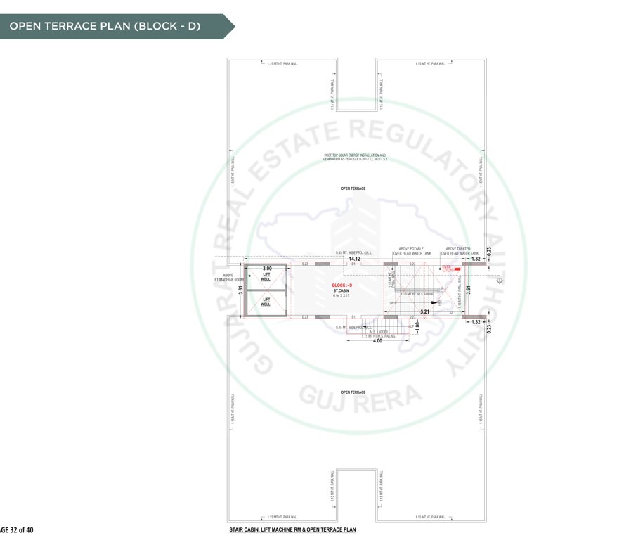  radhe krishna sparsh Block D Cluster Plan for Terrace Floor