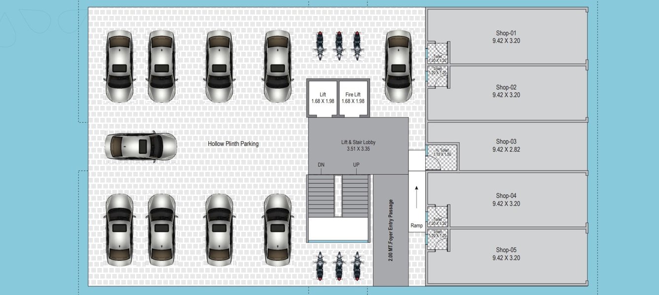  aadi33 Block A Cluster Plan Ground Floor