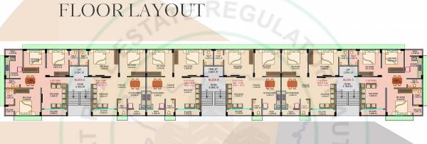  lentin-appartment Tower A B C Cluster Plan from 1st to 6th Floor