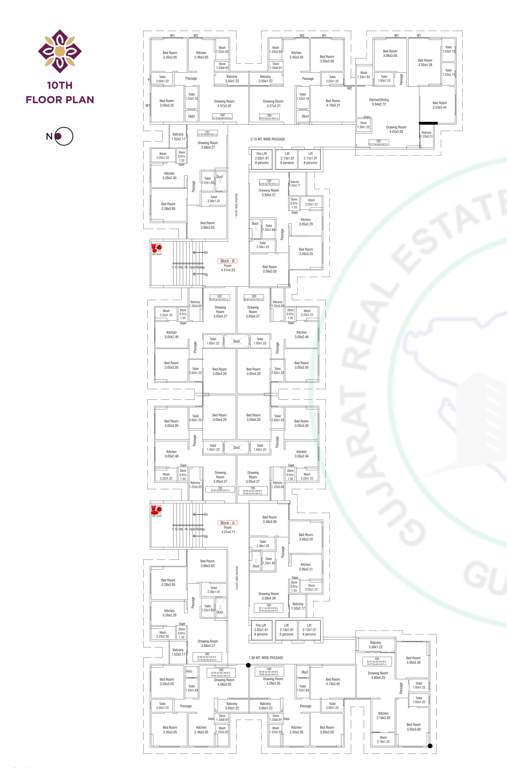  aashirvad lavish Block B Cluster Plan for 10th Floor