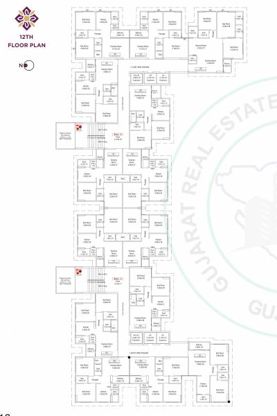  aashirvad-lavish Block B Cluster Plan for 12th Floor