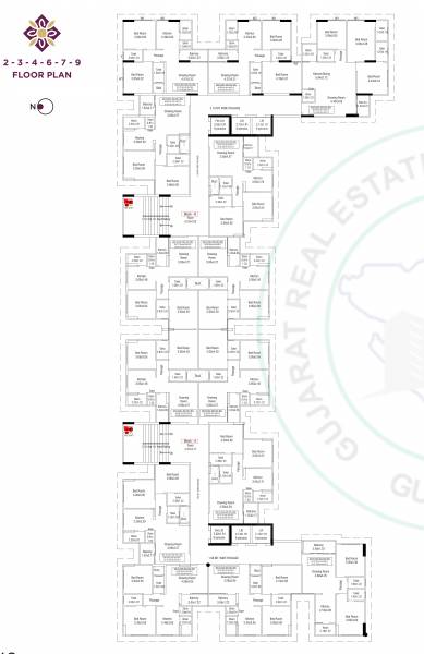  aashirvad-lavish Block B Cluster Plan from 2nd to 9th Floor