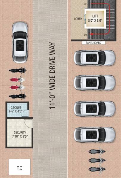  elite Elite Cluster Plan for car parking