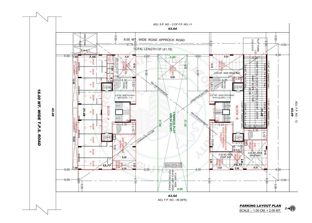  skylife A Cluster Plan for parking Floor