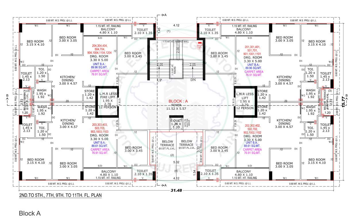  skylife A Cluster Plan from 2nd to 11th Floor
