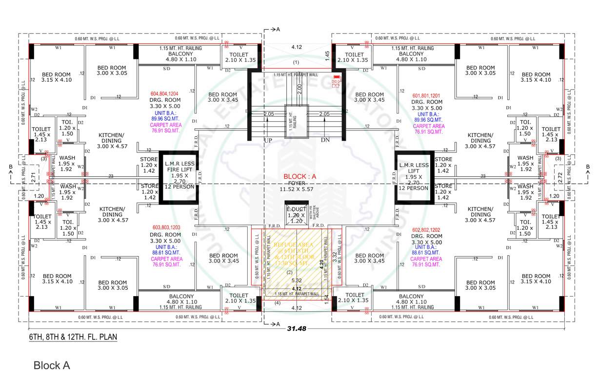  skylife A Cluster Plan from 6th to 12th Floor