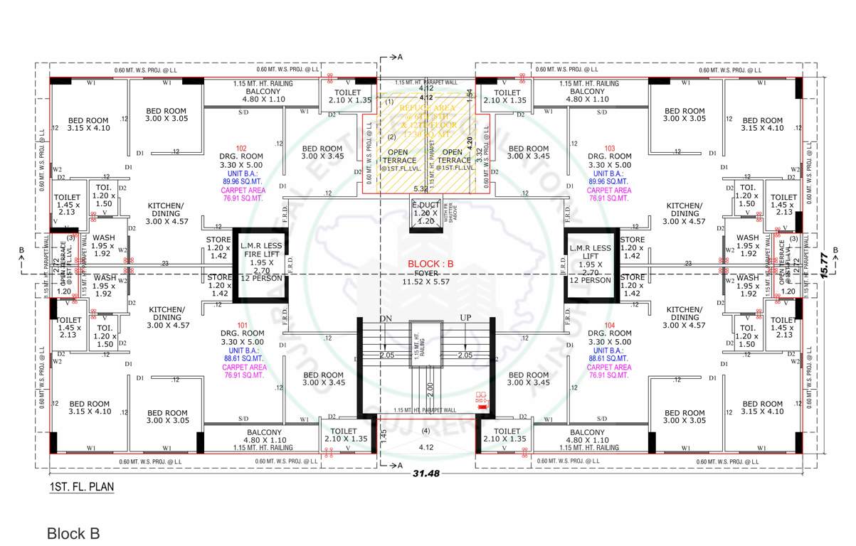  skylife B Cluster Plan for 1st Floor