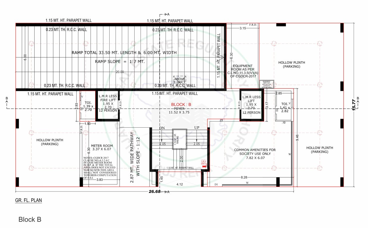  skylife B Cluster Plan for ground Floor