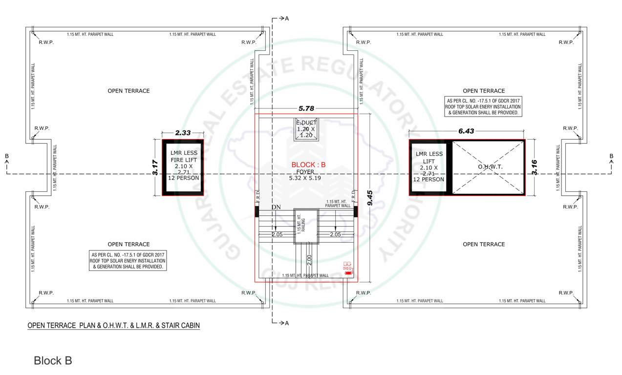  skylife B Cluster Plan for terrace Floor