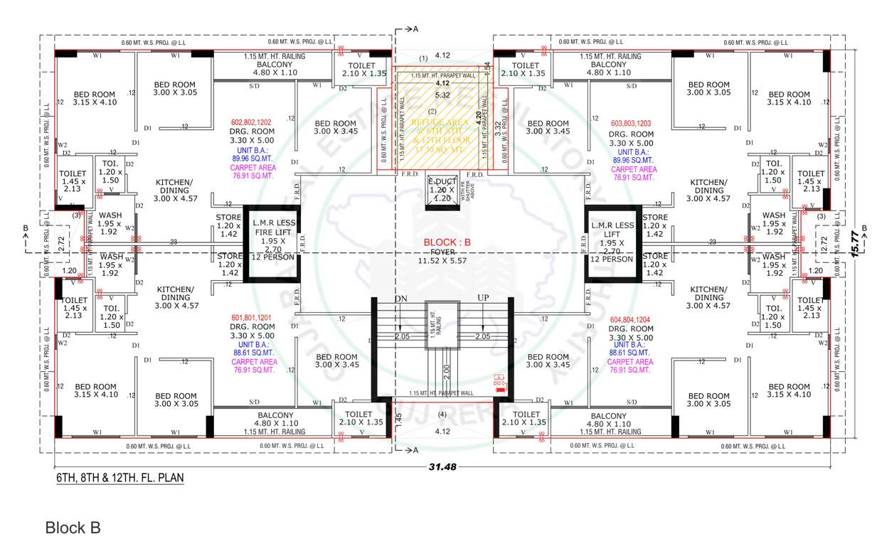  skylife B Cluster Plan from 6th to 12th Floor