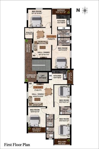  sai-harini-enclave Sai Harini Enclav Cluster Plan for 1st Floor