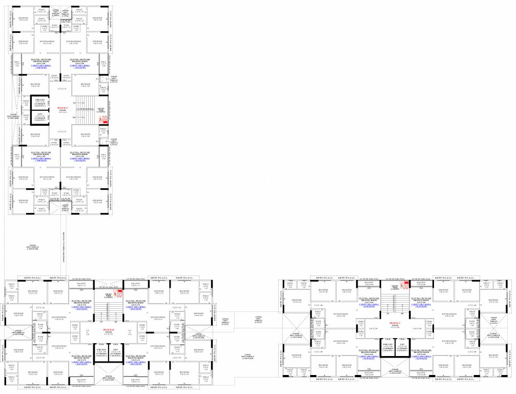  the pearl Block A Cluster Plan from 3rd to 13th Floor