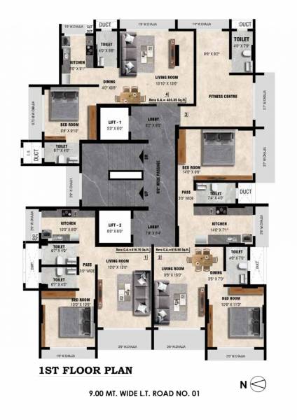  riviera Riviera Cluster Plan for 1st Floor