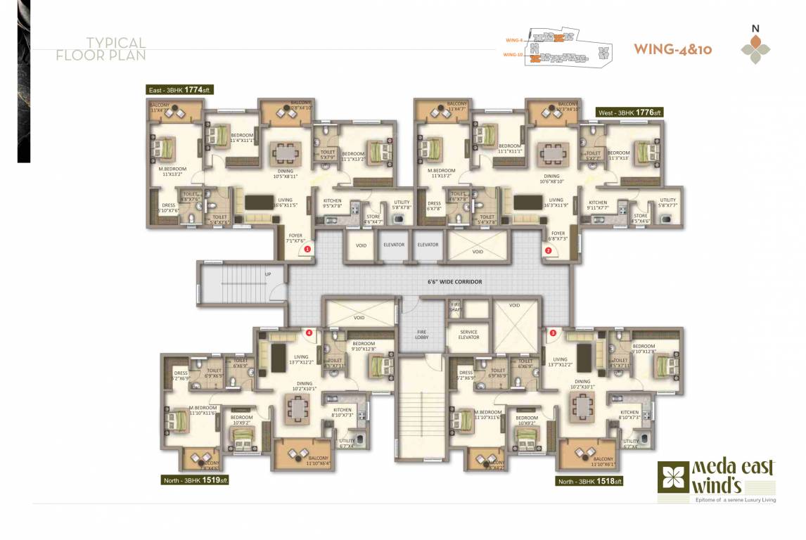  meda east winds TOWER 8 Cluster Plan