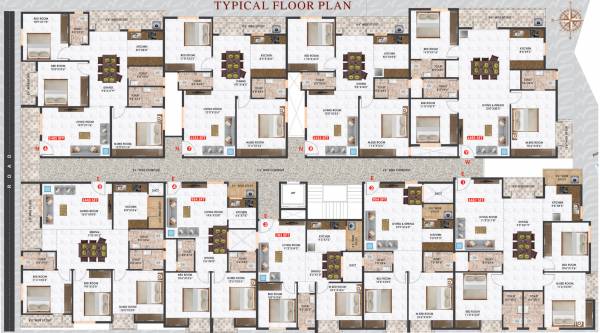  pristine-apartment Pristine Apartment Cluster Plan from 1st to 5th Floor