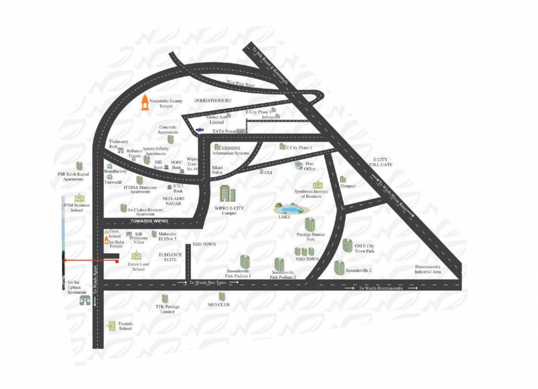  pristine apartment Location Plan