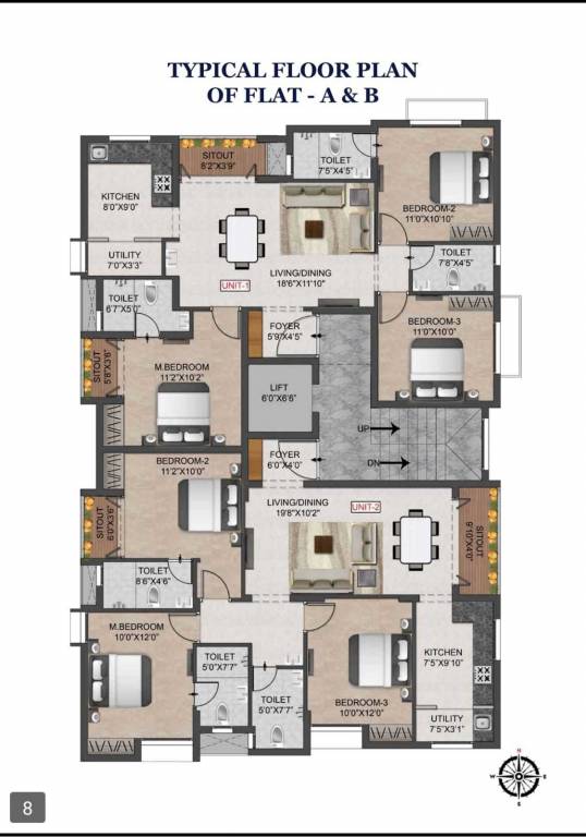  oak view Oak View Cluster Plan from 1st to 4th Floor