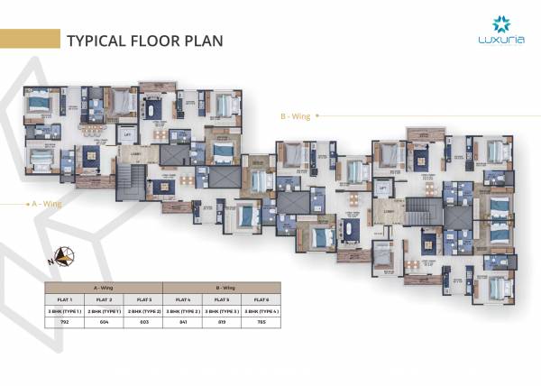  luxuria Wing A & B Cluster Plan for Typical Floor