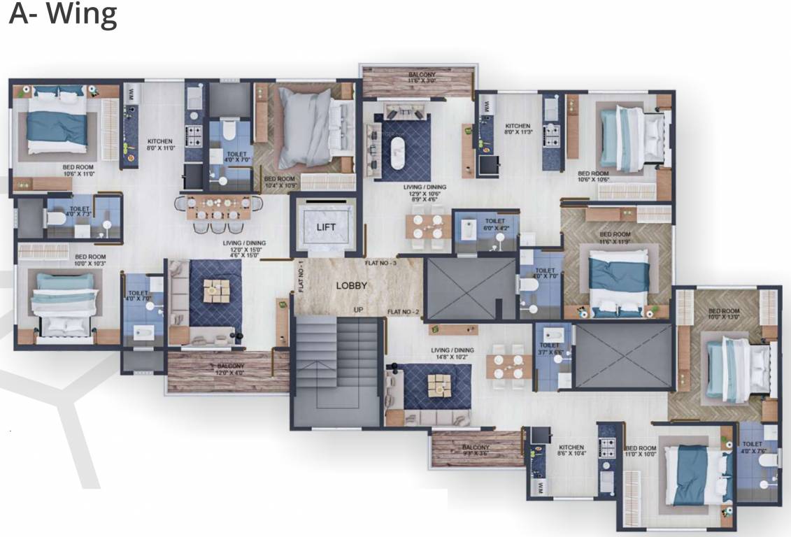  luxuria Wing A Cluster Plan for Typical Floor