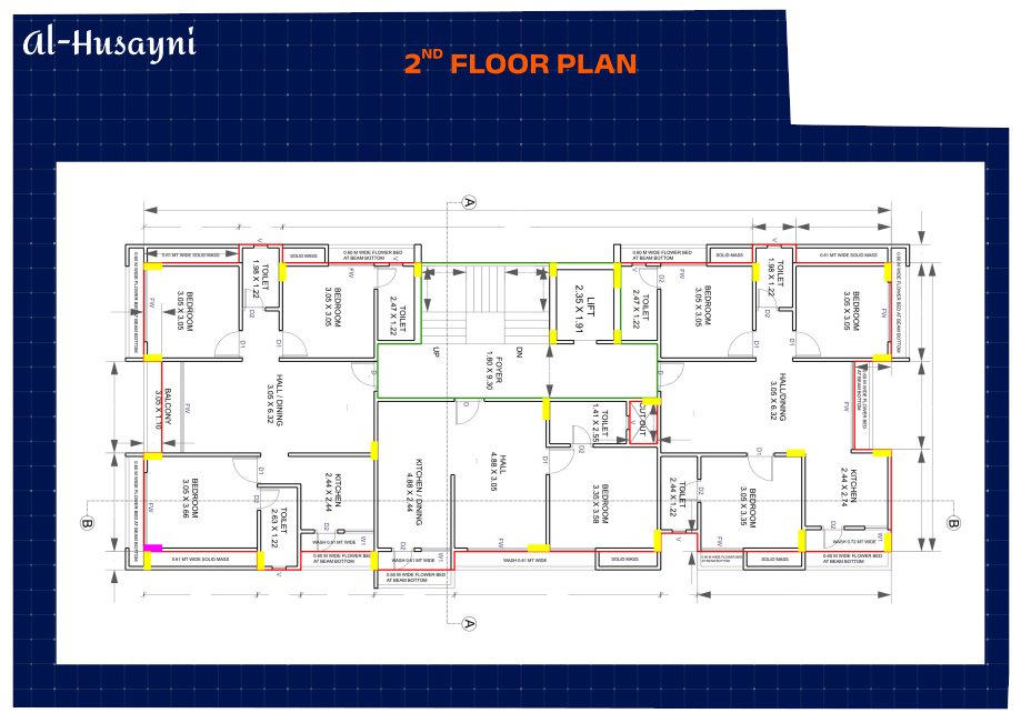  al husayni A Cluster Plan for 2nd Floor