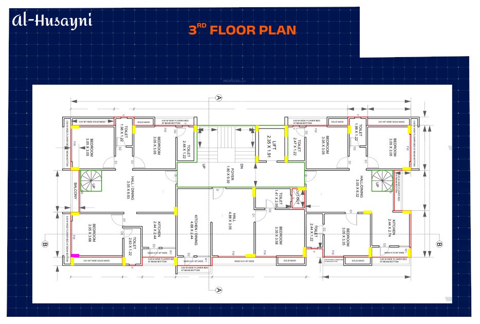  al husayni A Cluster Plan for 3rd Floor