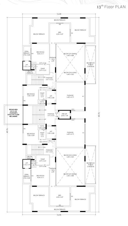  high life Tower A Cluster Plan for 13th Floor