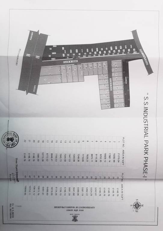  s s industrial park phase i Layout Plan