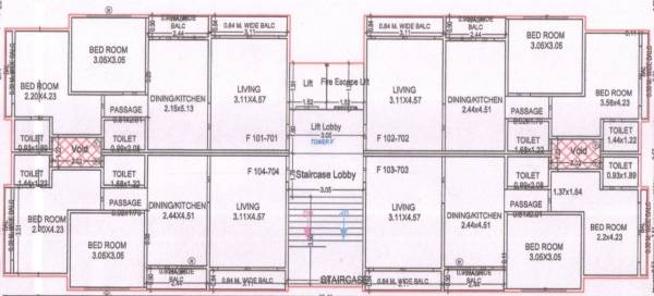  iqbal-heights Tower F Cluster Plan from 1st to 7th Floor