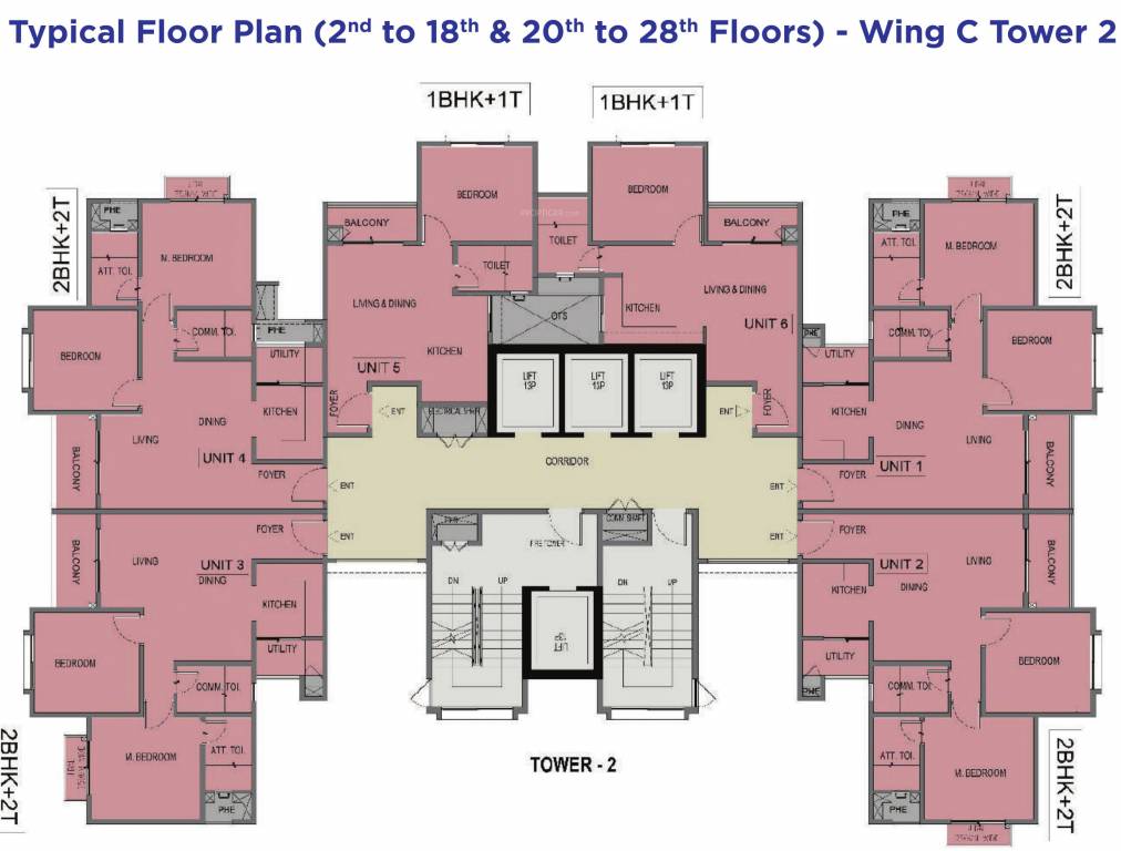 forest ridge Wing C Cluster Plan For Typical