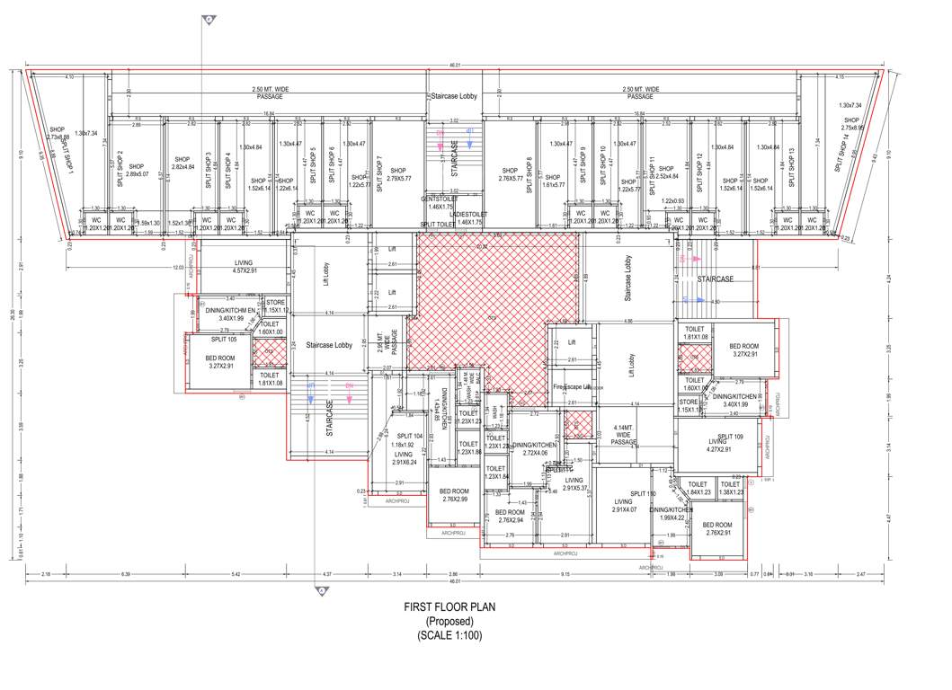 guru krupa heights Guru Krupa Heights Cluster Plan for 1st Floor