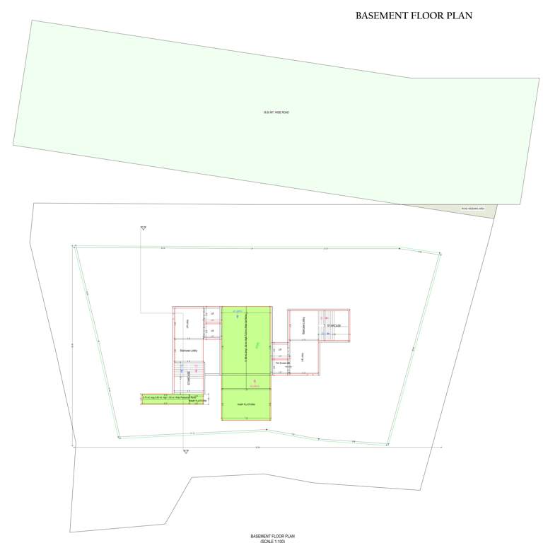 guru krupa heights Guru Krupa Heights Cluster Plan for basement Floor