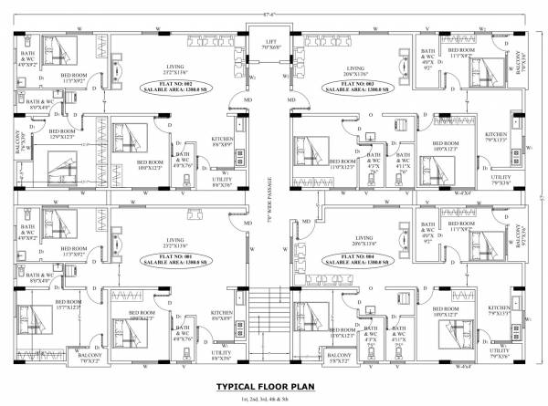  regency Regency Cluster Plan from 1st to 5th Floor