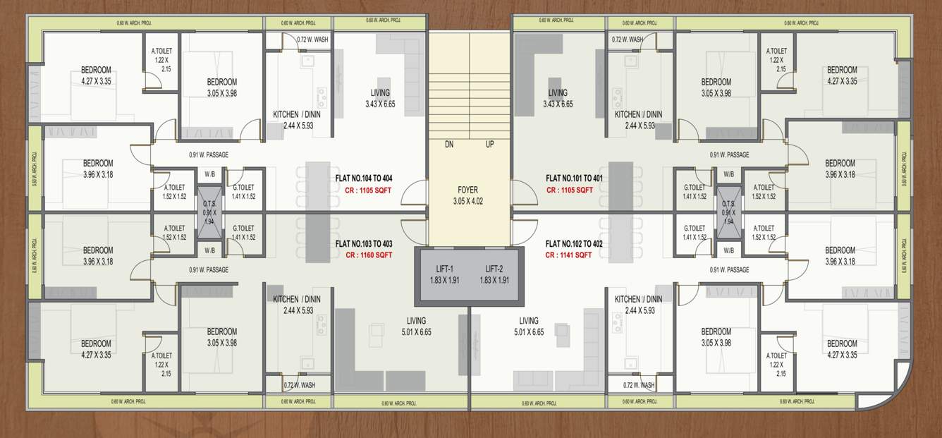  orchid heights A Cluster Plan from 2nd to 5th Floor