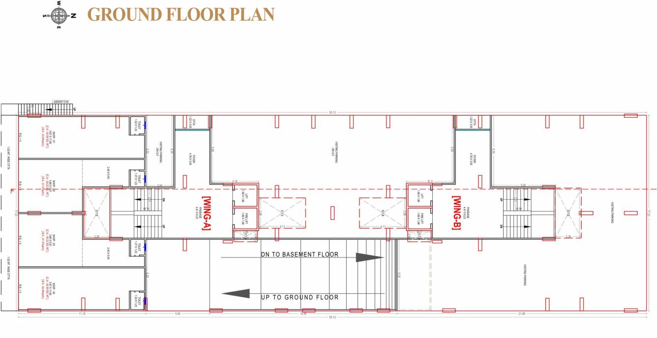 sahjanand sky Tower A B Cluster Plan for ground Floor