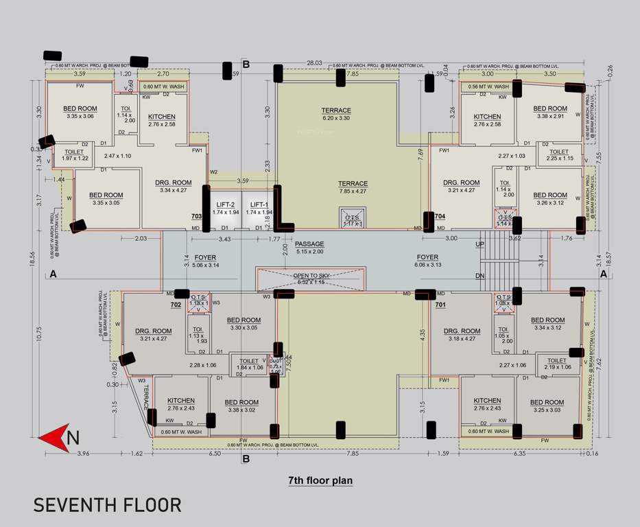  skyline Block A Cluster Plan for 7th Floor