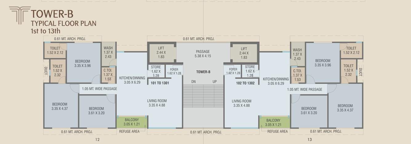  trident by courtyard Trident by Courtyard Block B Cluster Plan