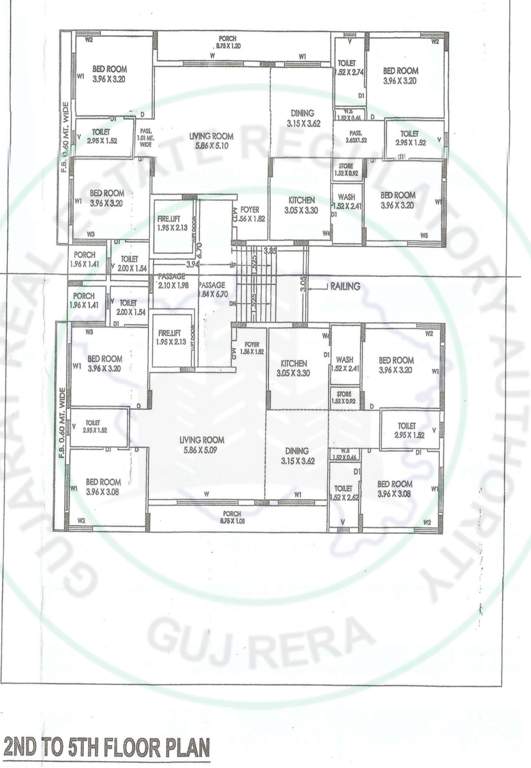  the radiant house The Radiant House Cluster Plan from 2nd to 5th Floor