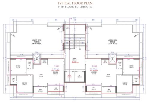  kailash-homes Building A Cluster Plan for 14th Floor