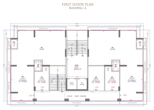  kailash-homes Building A Cluster Plan for 1st Floor