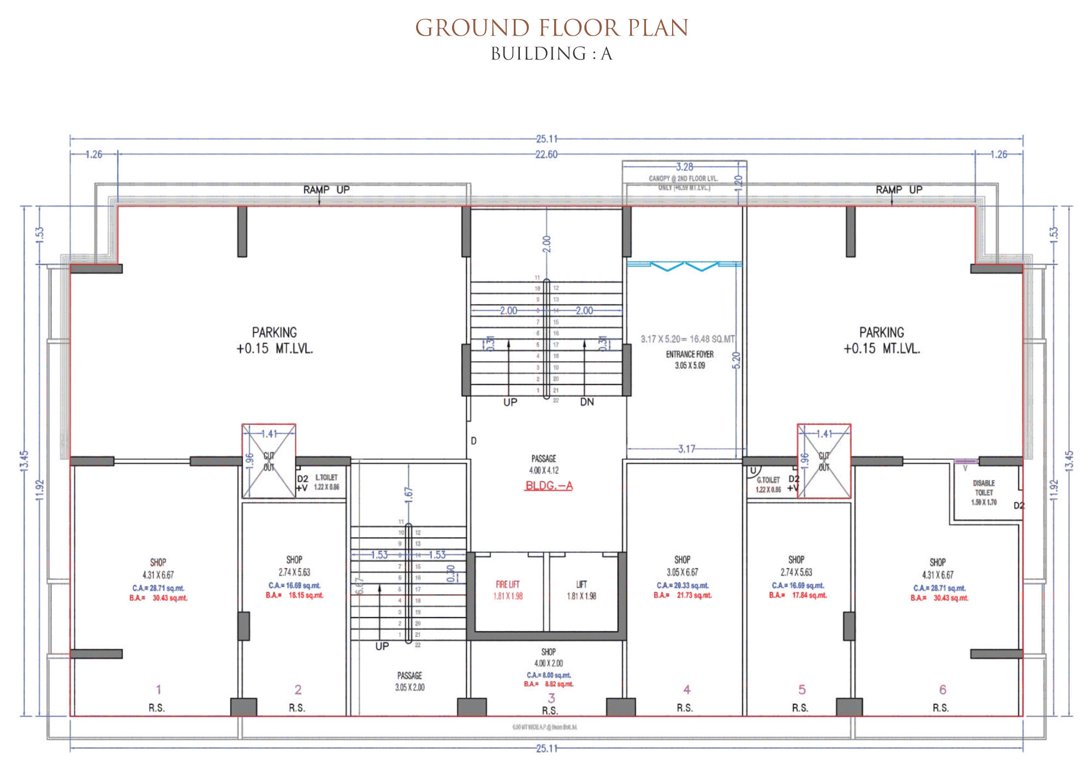 kailash homes Building A Cluster Plan for ground Floor