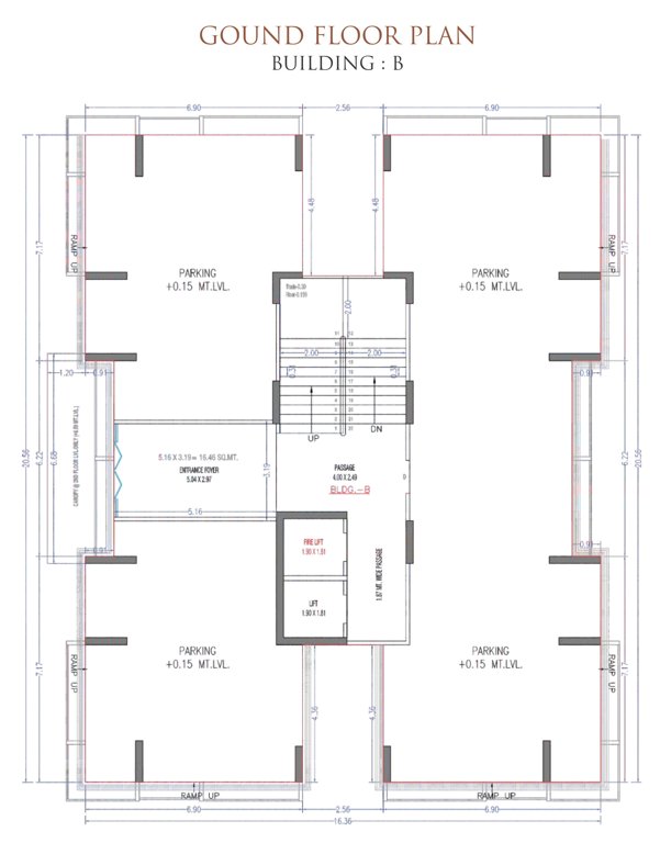 kailash homes Building B Cluster Plan for ground Floor