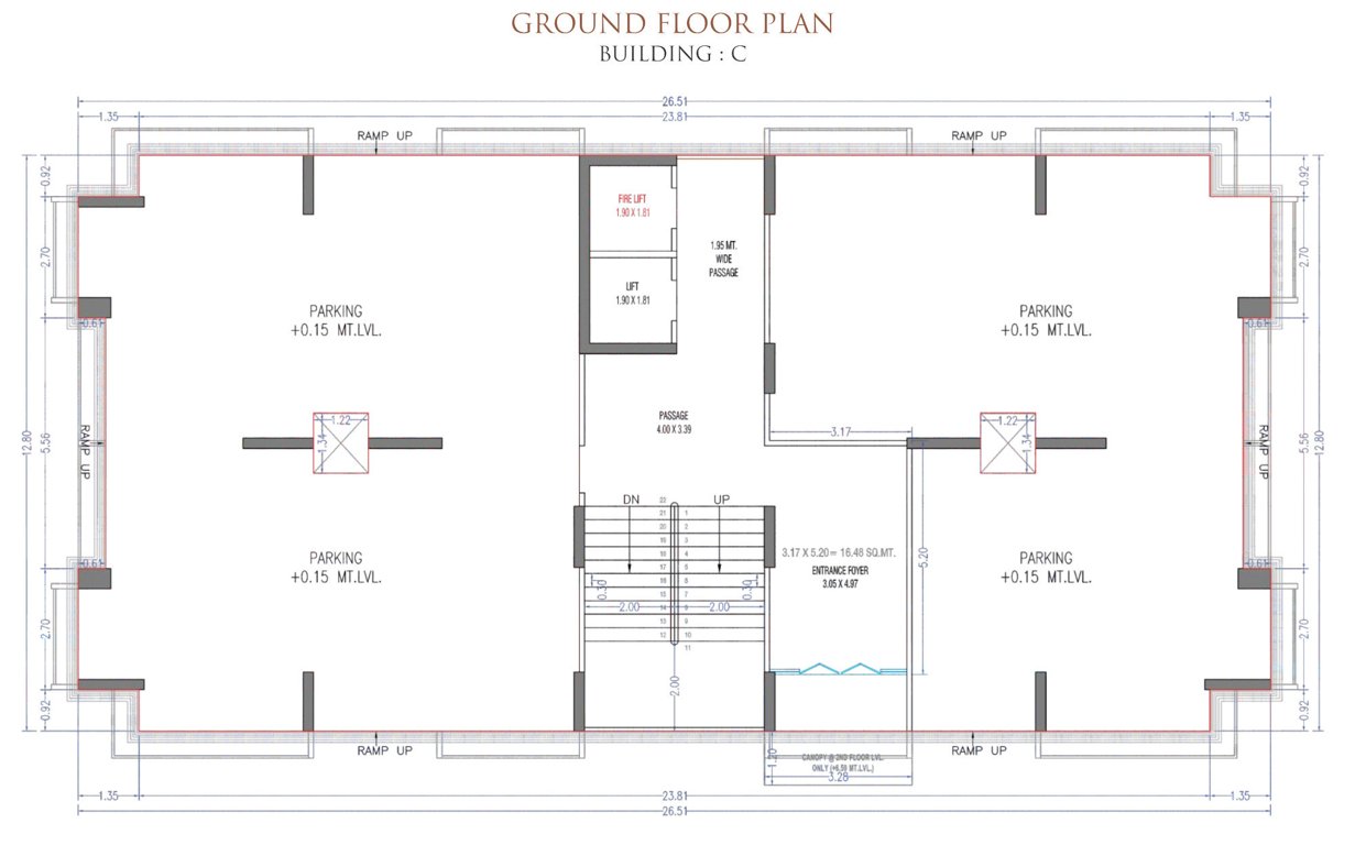 kailash homes Building C Cluster Plan for ground Floor