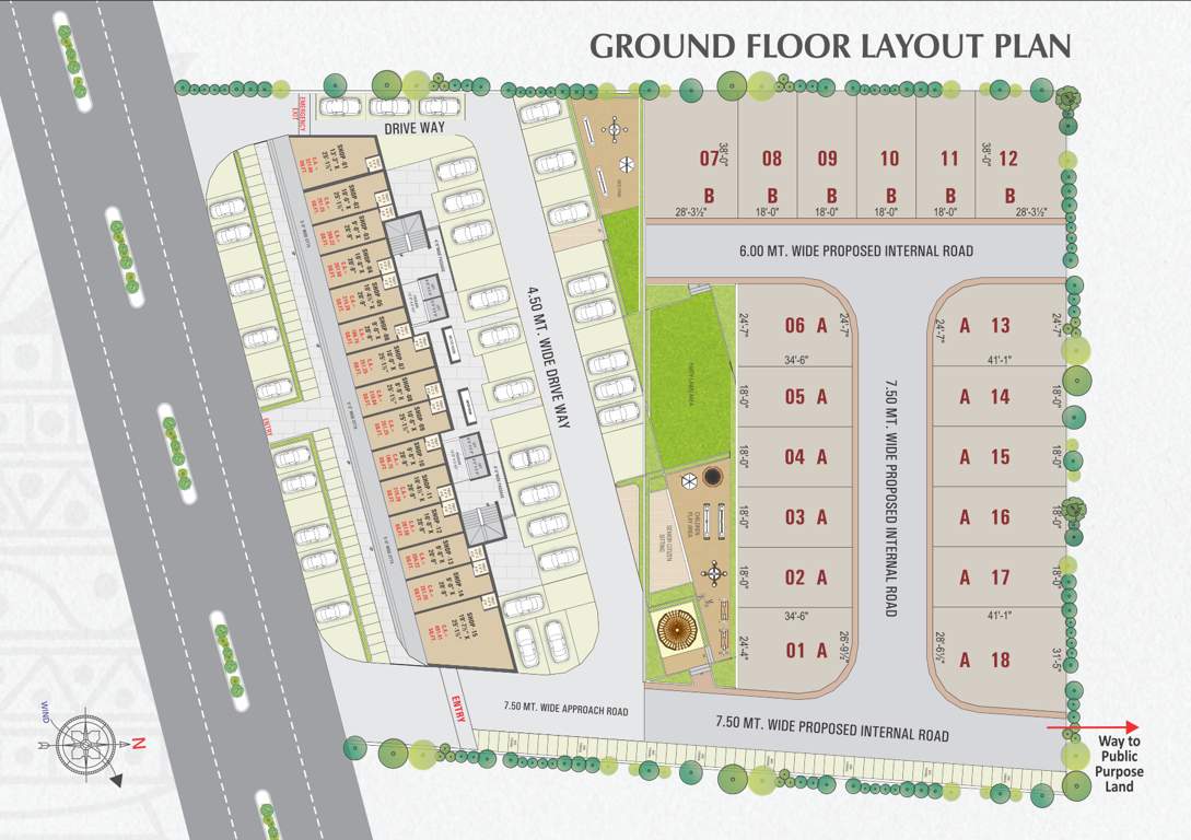  shubham hills Block A Cluster Plan for ground Floor