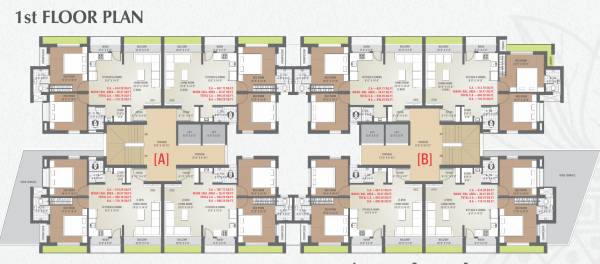  shubham-hills Block B Cluster Plan for 1st Floor
