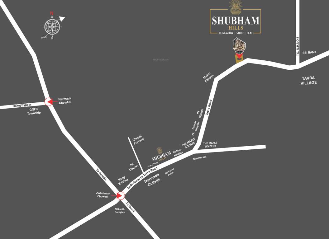  shubham hills Location Plan