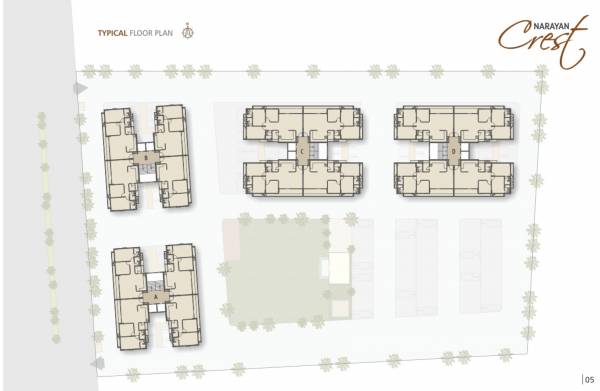  crest Tower B Cluster Plan for typical Floor